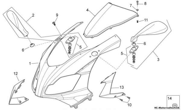 Aprilia Frontaufbau I RS 125