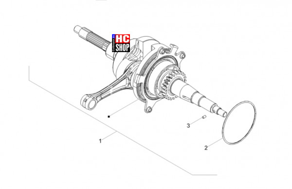Aprilia SXR 50 E5+ - Motor - Kurbelwelle
