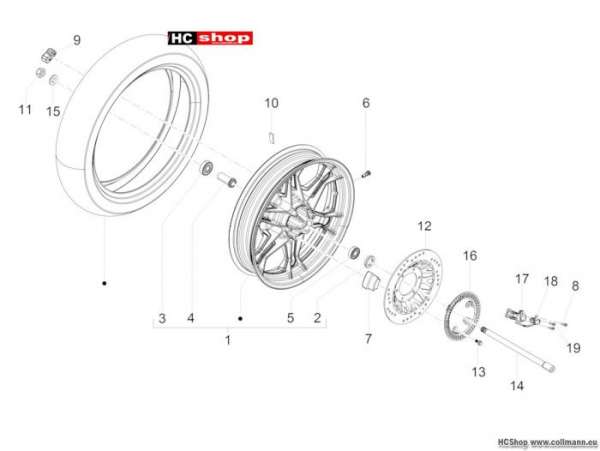 Moto Guzzi V7 II Stone Hinterrad II