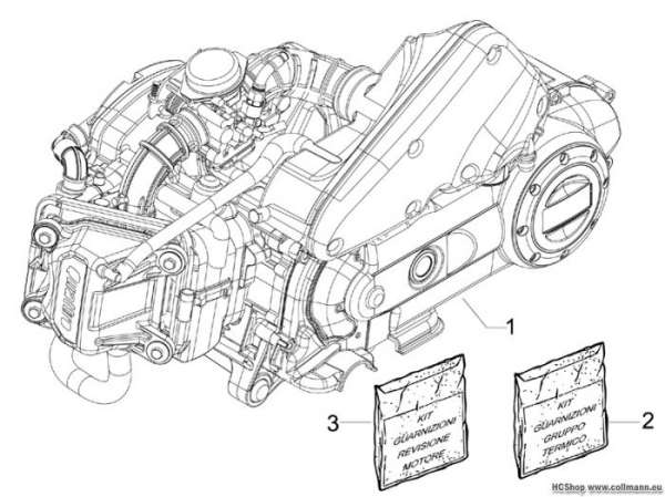 Vespa Motor, komplett LX 50 4T
