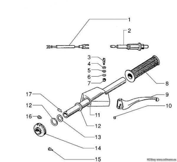Vespa Schaltgriff PX 150