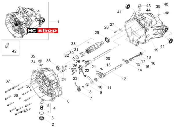 Moto Guzzi V7 III Anniversario 750 ABS E4 - Motor Schaltgetriebe