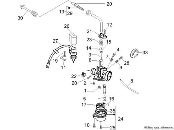 Gilera Vergaserkomponenten Runner 50 SP