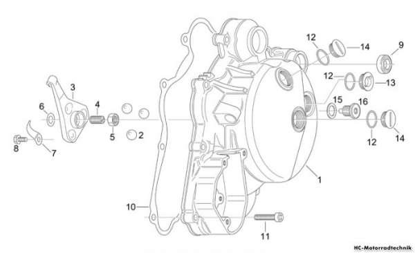 Aprilia Kupplungsdeckel RS 125