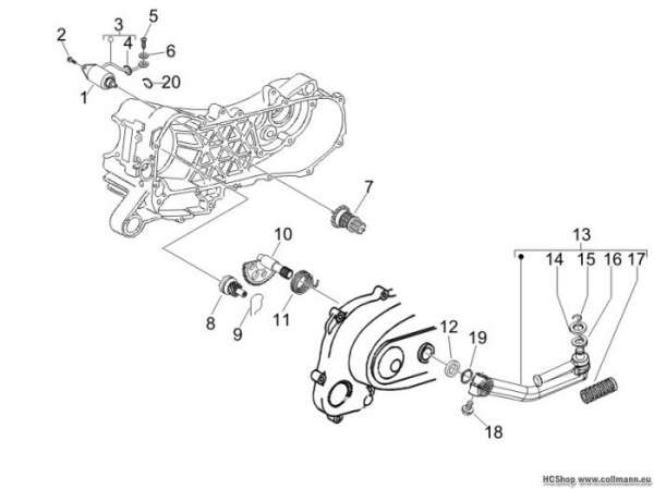 Piaggio Starter - Elektrischer starter Fly 50 4T