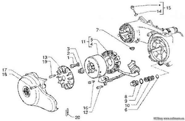 Vespa Lichtmaschiene ET4 50