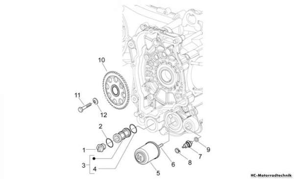 Aprilia Ölfiltereinsatz Mojito E3 125