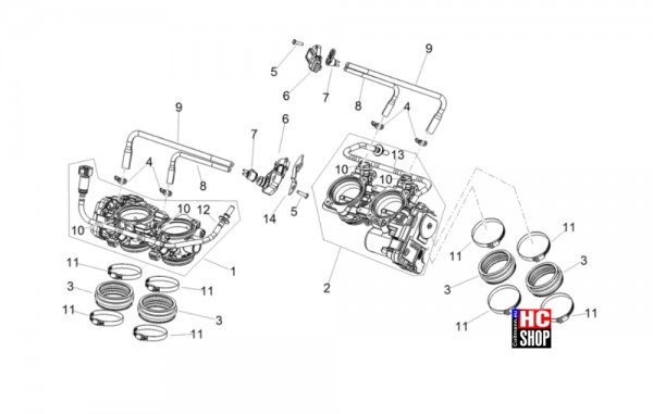 Aprilia RSV4 1100 Factory E5 - Motor - Klappenkörper