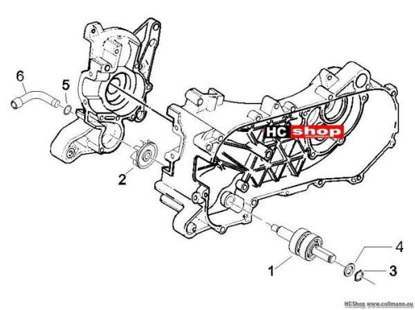 Piaggio Wasserpumpe nrg power dd