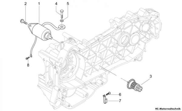 Aprilia Startermotor - Zündung Mojito E3 125