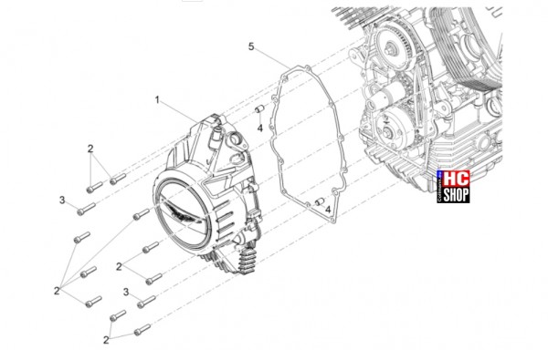 Moto Guzzi V85 TT E5 - Motor - Zünderdeckel