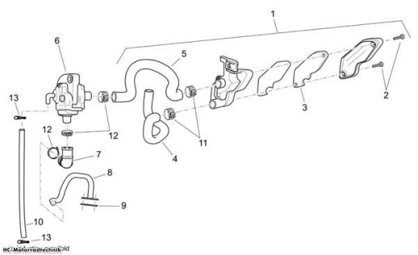 Aprilia Secondary air II Scarabeo E2 125/250