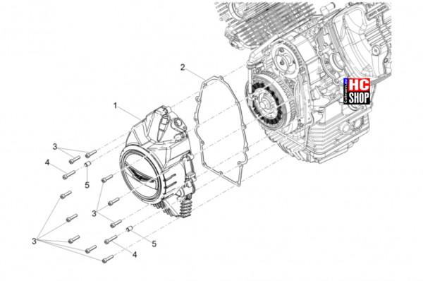 Moto Guzzi V7 Special 850 E5+ - Motor - Zünderdeckel