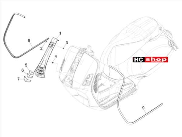 VESPA GTS 125 E4 ABS 4T SUPER Frontschild