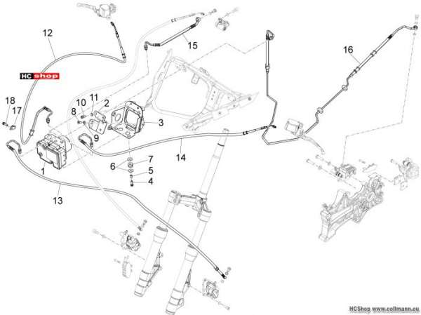 Piaggio Bremsleitungen X10 350 4t 4v i.e. e3