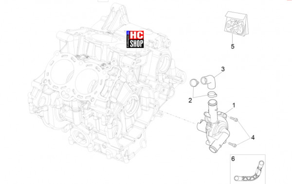 Aprilia RSV4 1100 Factory SE-09 SBK - Motor - Wasserpumpe