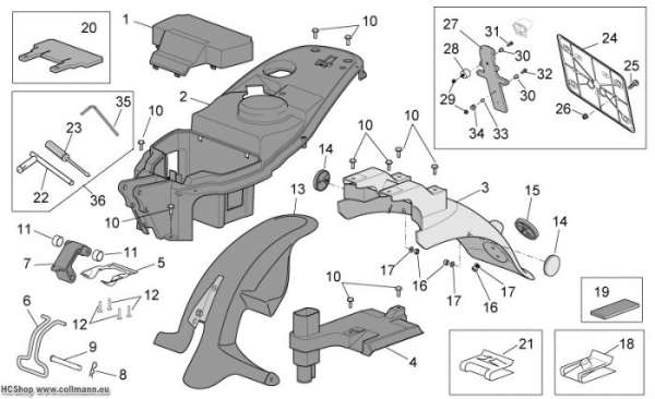 Aprilia Heckaufbau II Scarabeo 4T E2 50