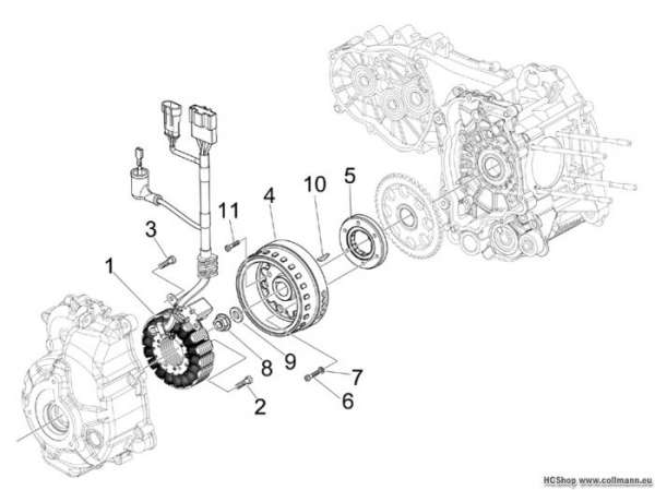 Vespa Lichtmaschine GTS 125 ie Super