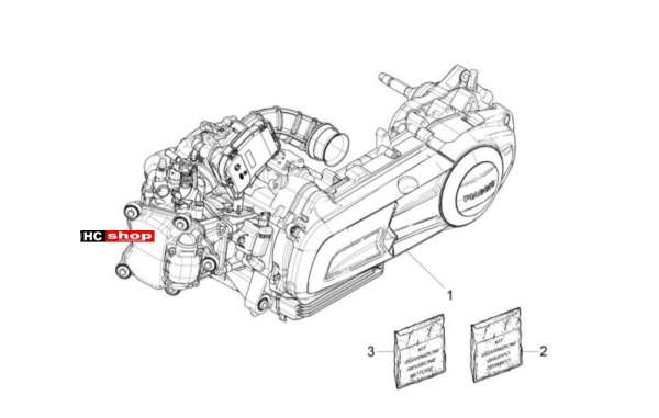 Vespa GTV 300 SEI GIORNI Motor komplett