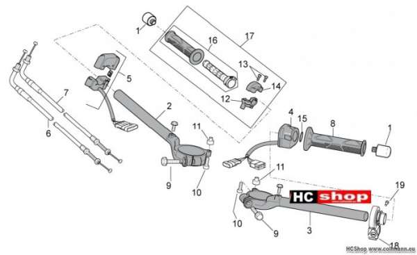 Aprilia Lenkstange - Schaltungen RSV4 R ABS