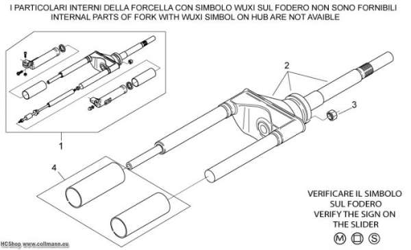 Aprilia Vordergabel I Scarabeo 2T (eng. Minarelli) 50