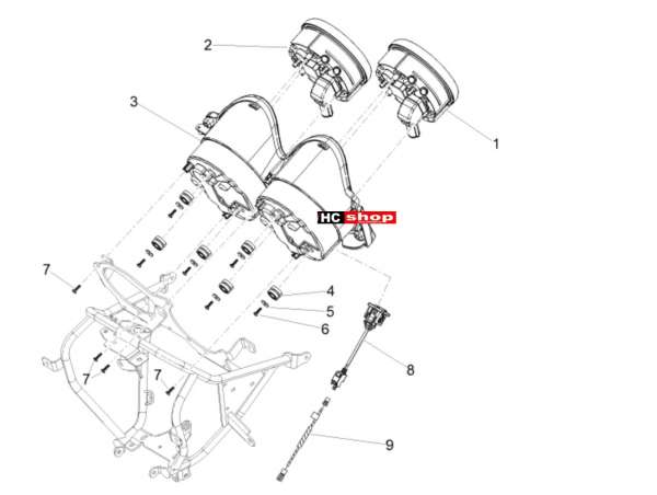 Moto Guzzi MGX 21 1400 ABS E4 - Lichter Instrumente