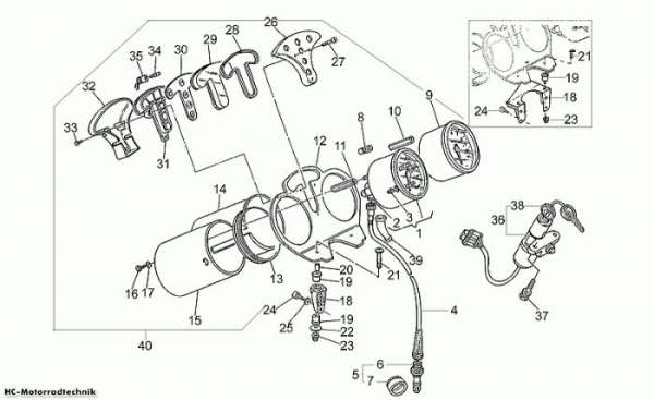 Moto Guzzi Instrumententafel California EV 1100
