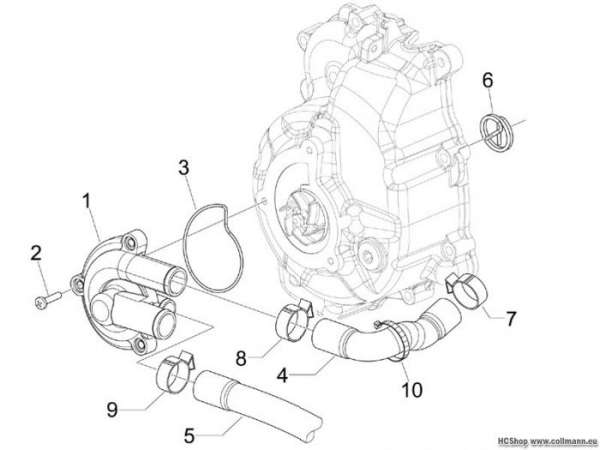 Vespa Wasserpumpe GTV 250