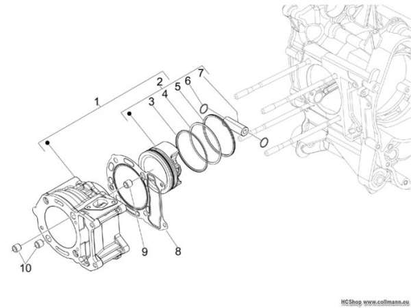 Vespa Zylinder_Kolben GTS 125 ie Super