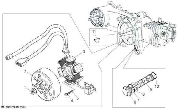 Aprilia Schwungmagnetstarter Mojito 125
