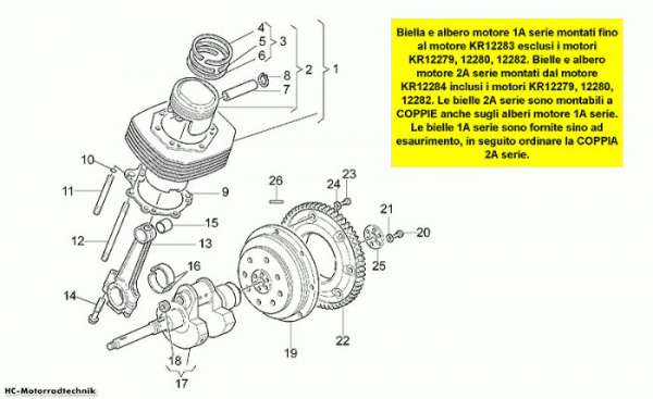 Moto Guzzi Kurbelwelle V 11 Sport/Mandello 1100