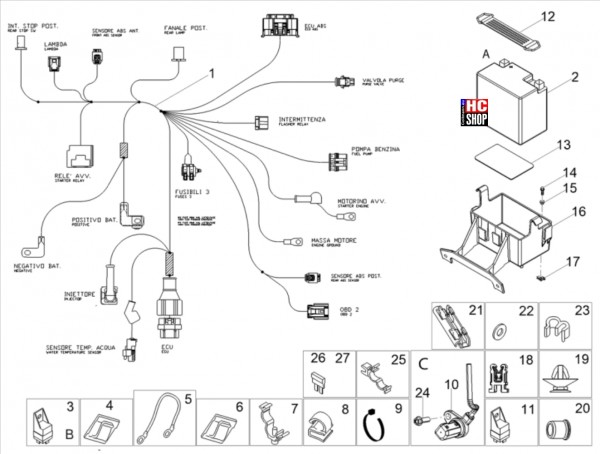 Aprilia RS 125 ABS E5 - Elektrische Anlage - Elektrische Anlage