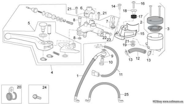 Aprilia Vorderradbremspumpe Tuono 1000 V4 R STD/APRC