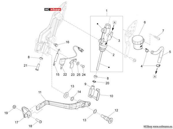 Aprilia Caponord 1200 Rally Hinterradbremspumpe