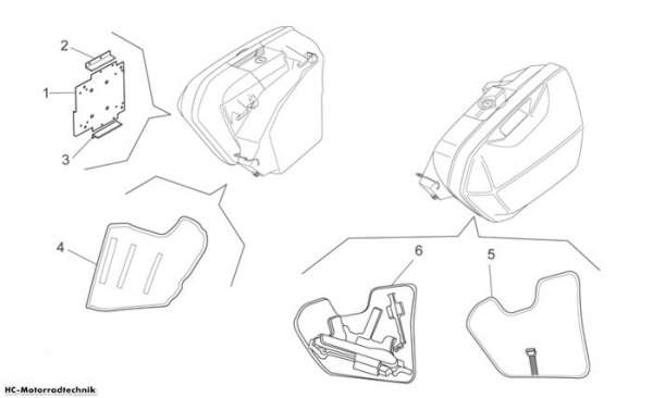 Moto Guzzi Police Side cases II Norge 1200 IE 1200