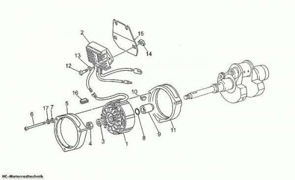 Moto Guzzi Stromgenerator - Regler California EV 1100