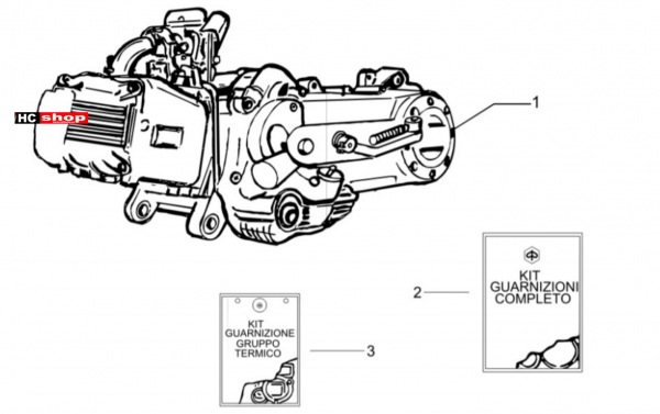 Vespa LX 50 4T Motor komplett