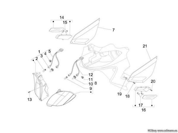 Aprilia Vorderleuchten - Blinkleuchten SR MAX 125