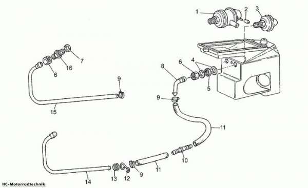Moto Guzzi Pierburg Ventilanlage California 1100