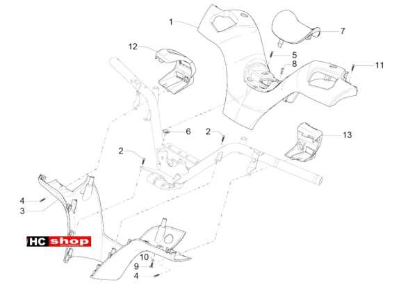 Piaggio MP3 300 LT Sport - Business Lenker Deckungen