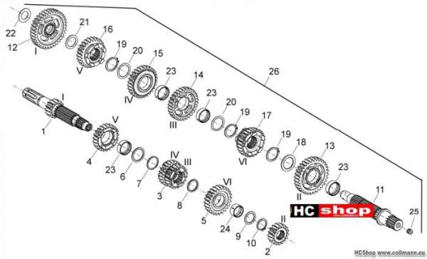 Aprilia Schaltgetriebe Shiver 750