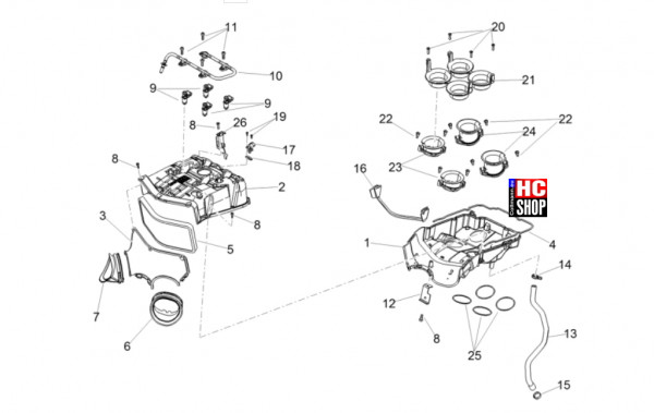 Aprilia RSV4 1100 Factory SE-09 SBK - Motor - Filtergehäuse