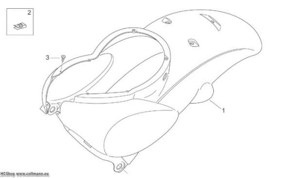Aprilia R.Verklkleidung Scarabeo 2T (eng. Minarelli) 50