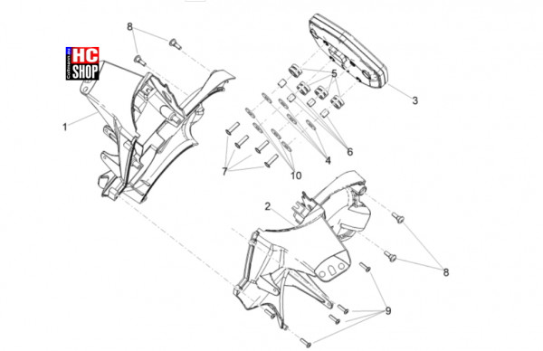 Aprilia RS 660 E5+ - Vordere Lichter-Instrumente