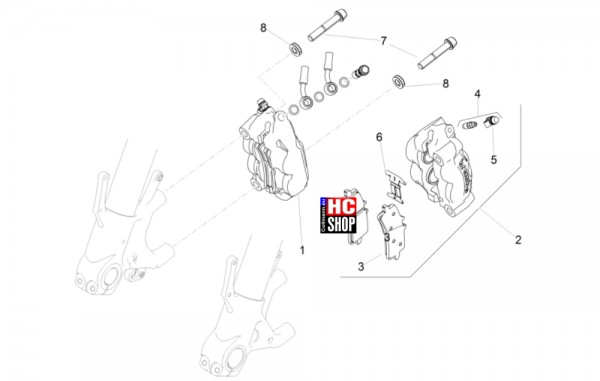 Aprilia RSV4 1100 Factory E5 - Bremsanlage - Vorderradbremszange