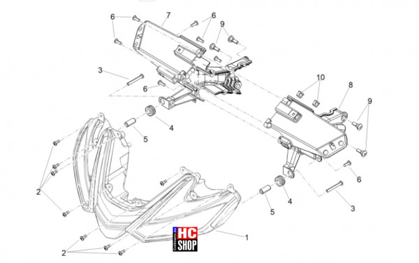 Aprilia RSV4 1100 Factory SE-09 SBK - Vordere Lichter - Instrumente - Vorderleuchten