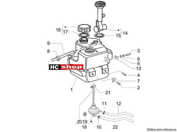 Piaggio Benzintank TPH 50