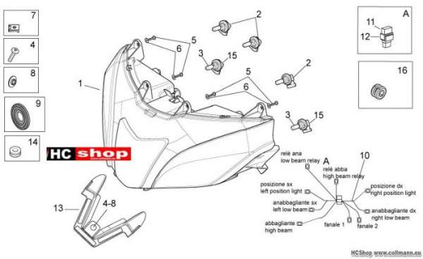 Aprilia Scheinwerfer RSV4 Factory ABS
