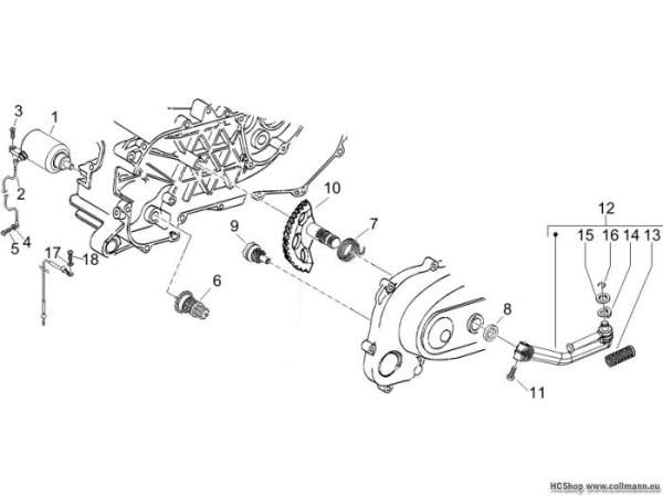 Gilera Starter - Elektrischer starter Runner 50 SP