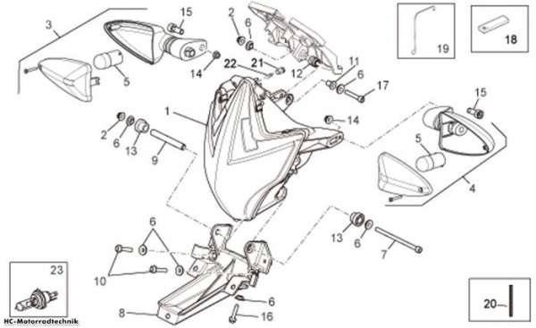 Aprilia Vorderer Lichter Dorsoduro 750 Factory